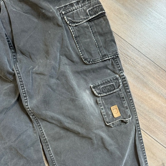 JNCO Commando Army Twill Cargo Pants Mens 32x30 Black Baggy Wide Leg M-1365TA - Picture 2 of 15